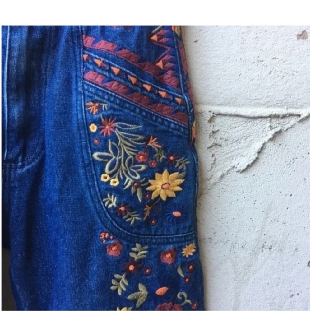 Spell And The Gypsy Collective X Free People Wanderlust Embroidered Jeans NWT - Picture 9 of 14